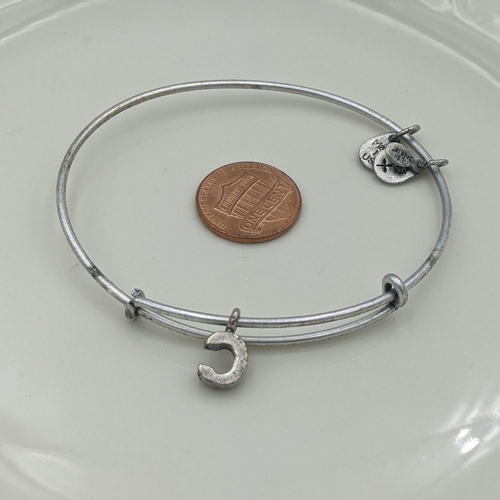 Alex And Ani Rafaleian Silver Initial C Bracelet - image 6